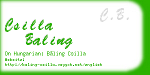 csilla baling business card