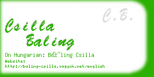 csilla baling business card